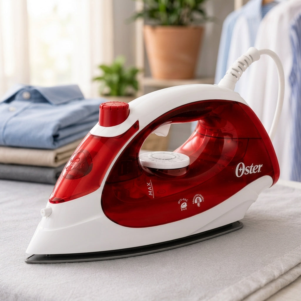 Plancha de Vapor Oster GCSTBS5004 Compacta 1400W Suela Antiadherente Cable Giratorio 360°