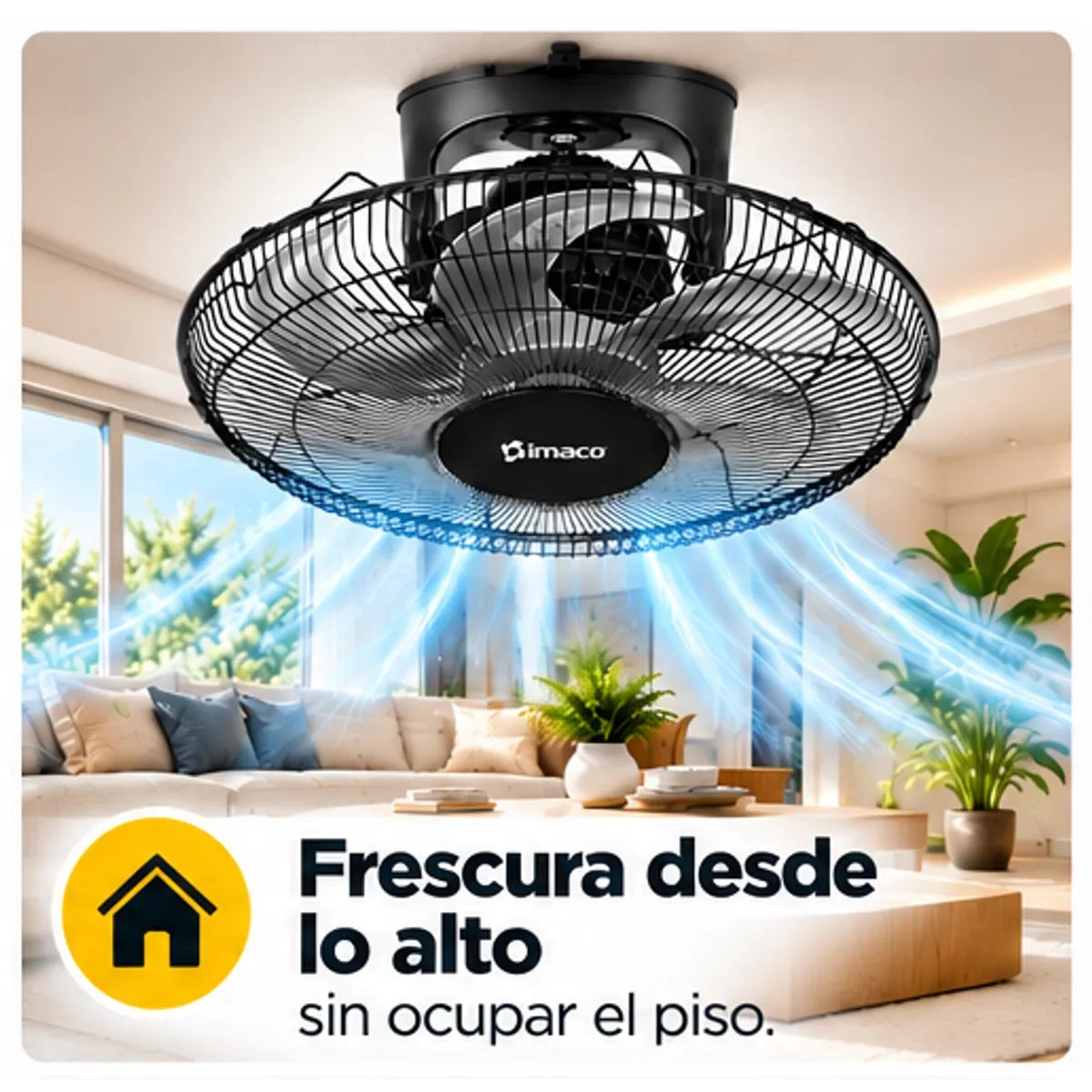 Ventilador Orbital de Techo IMACO OCF7919 18" 6 Aspas 3 Velocidades 85 W