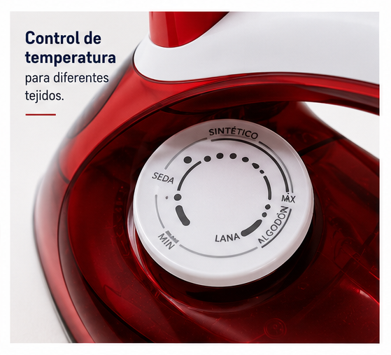 Plancha de Vapor Oster GCSTBS5004 Compacta 1400W Suela Antiadherente Cable Giratorio 360°