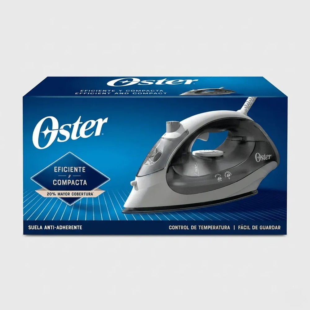 Plancha de Vapor Oster 1400W Compacta Antiadherente Ligera Ropa Impecable GCSTBS5001
