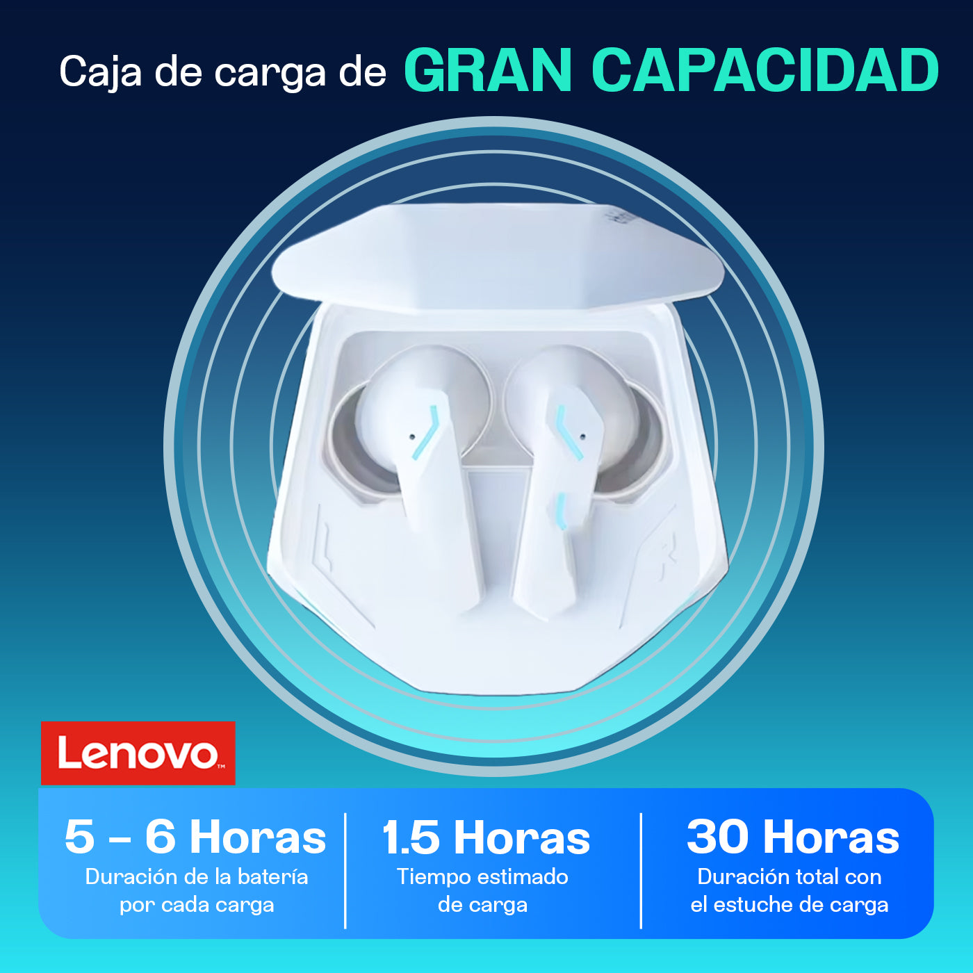 Audifono Inalambrico Lenovo GM2 Pro Negro