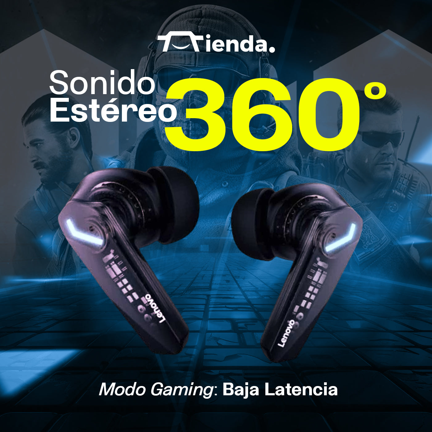 Audifono Inalambrico Lenovo GM2 Pro Negro