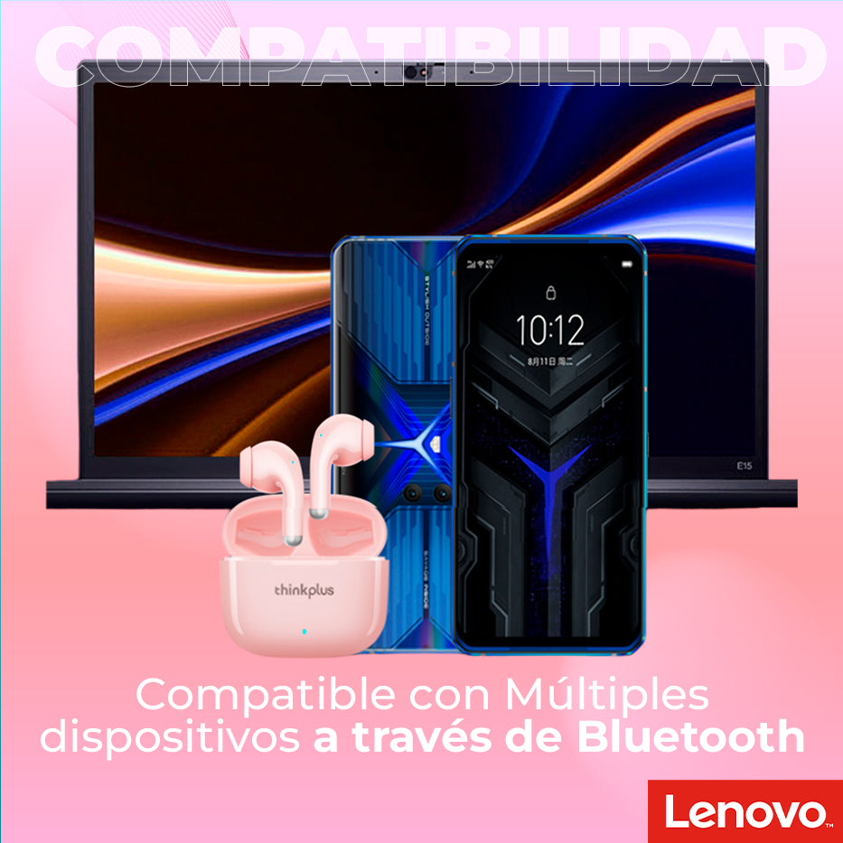 Audifono Inalambrico Lenovo LP40 Pro Rosado