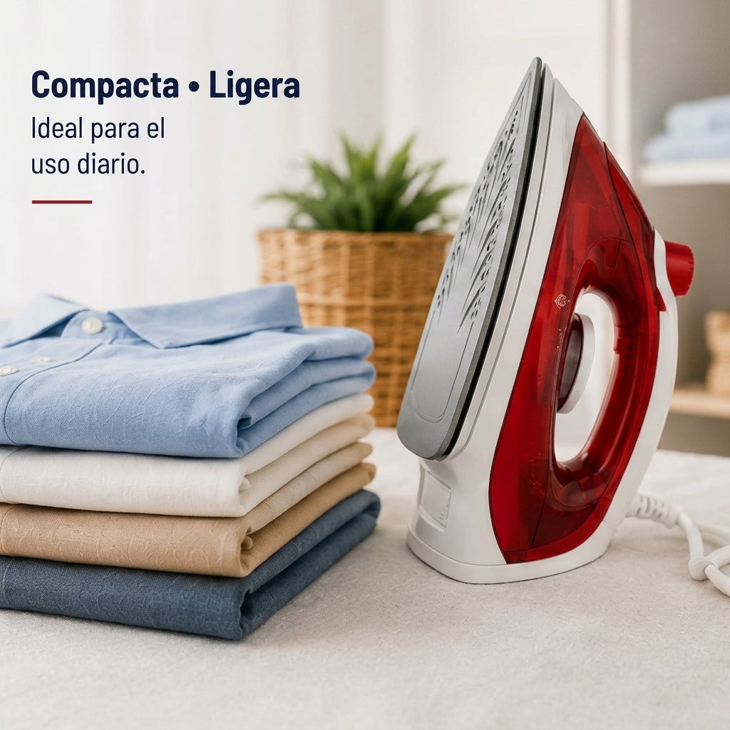 Plancha de Vapor Oster GCSTBS5004 Compacta 1400W Suela Antiadherente Cable Giratorio 360°