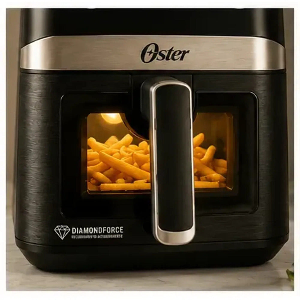 Freidora de Aire Digital Oster DiamondForce 4L con Ventana y Luz Interna CKSTAF40WDDF
