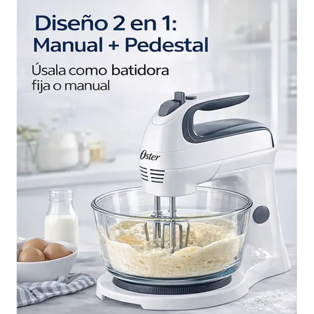 Batidora Oster con Pedestal FPSTHS3611 Movimiento Giratorio Único + Tazón de Vidrio 3.7L