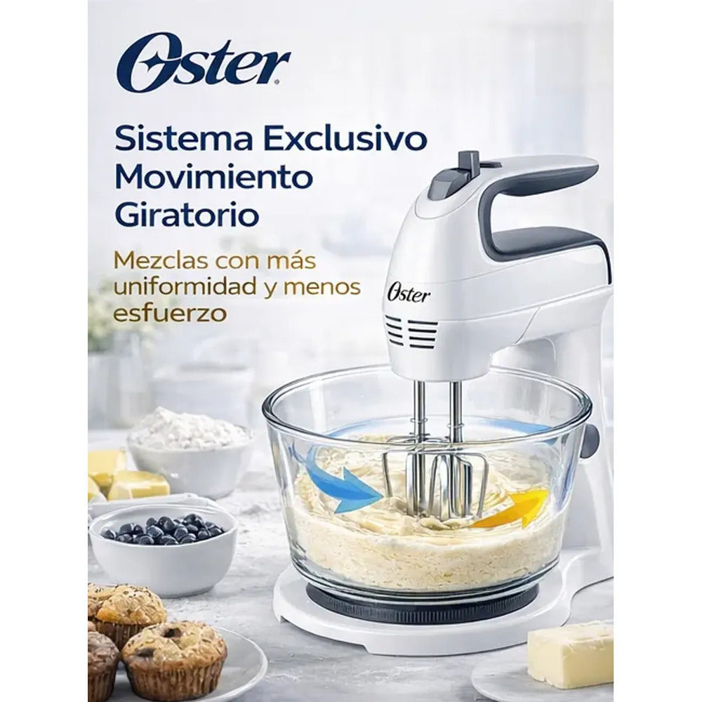 Batidora Oster con Pedestal FPSTHS3611 Movimiento Giratorio Único + Tazón de Vidrio 3.7L