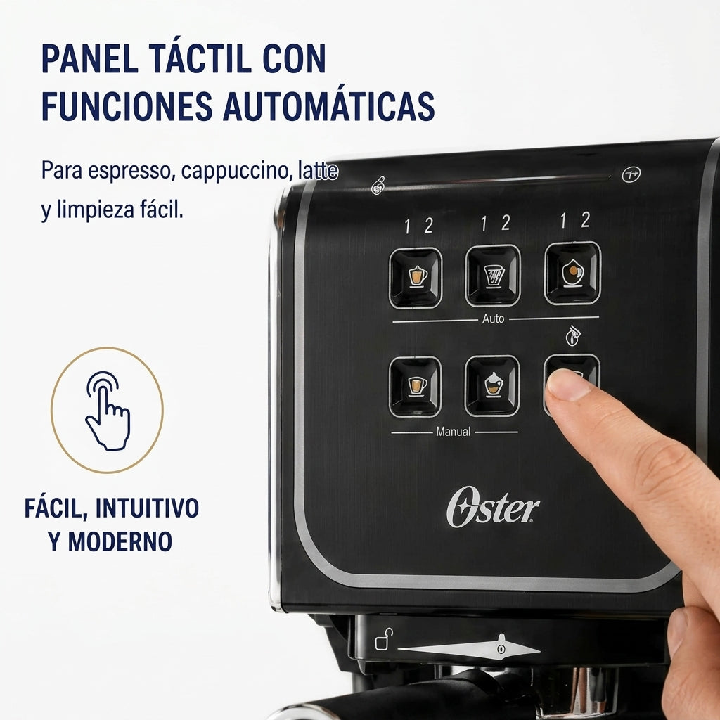 Cafetera Oster Prima Latte Touch BVSTEM6801M Con Bomba Italiana Compatible Cappuccino Latte Espresso