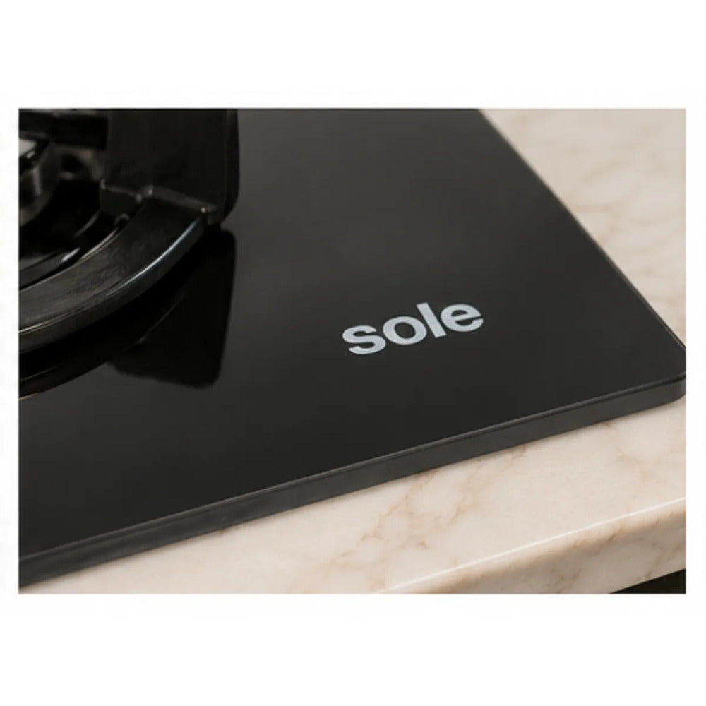 Encimera Empotrable Sole SOLCO034 60 cm Vidrio Templado a Gas 4 Quemadores Triple Flama Ultra Wok