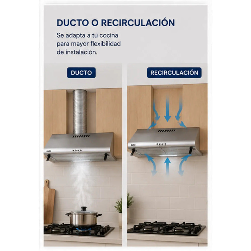 Campana Extractora Sole Hera 60 cm TURE21CO 3 Niveles Acero Inoxidable