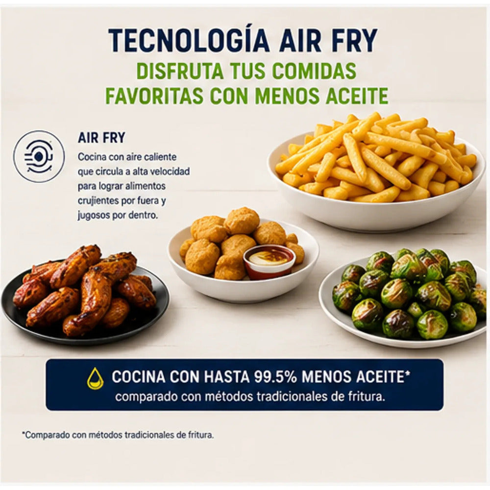 Horno Eléctrico Oster TSSTTV35FDMAFNS 35L con Freidora de Aire 5 en 1 Puerta Francesa Acero Inoxidable