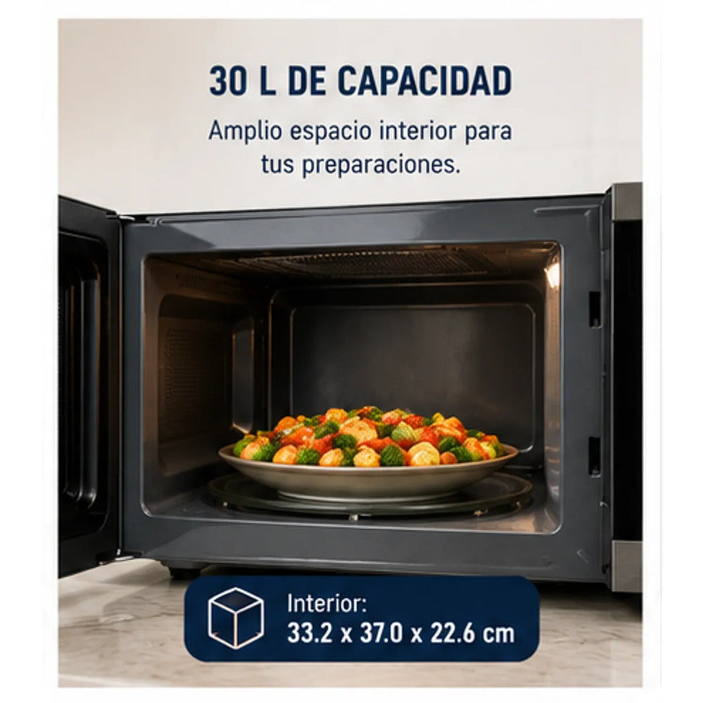 Microondas Oster 30 Litros POGGM61002 Negro 900W 6 Programas Función Descongelar