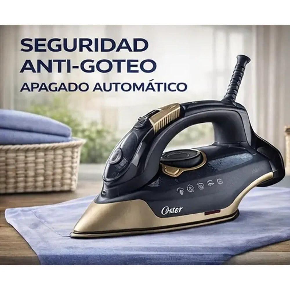 Plancha a Vapor Oster GCSTPX9000B Suela Cerámica con Partículas de Diamante Antiadherente