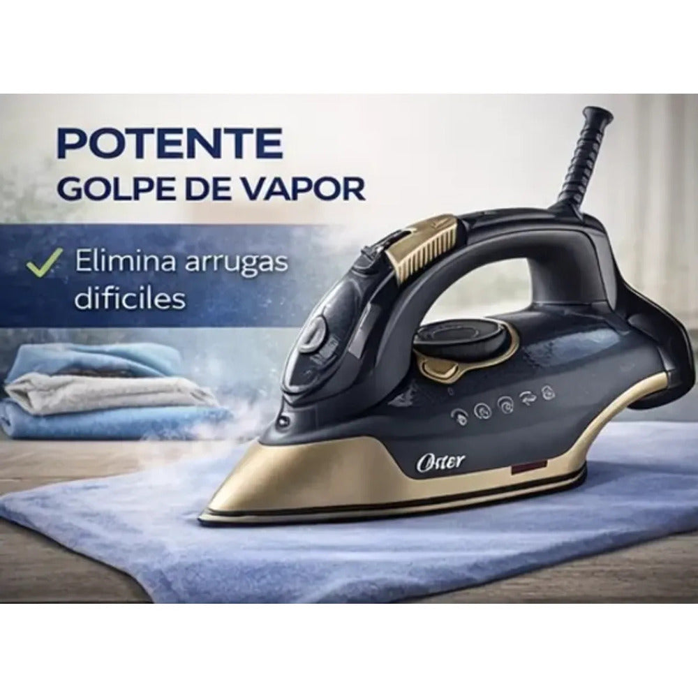 Plancha a Vapor Oster GCSTPX9000B Suela Cerámica con Partículas de Diamante Antiadherente