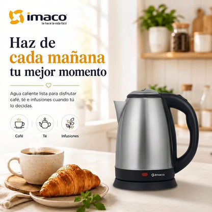 Hervidor Eléctrico Imaco KE1801 1.8L 1500W Acero Inoxidable Apagado Automático