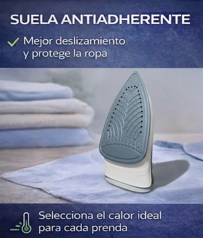Plancha de Vapor Oster 1400W Compacta Antiadherente Ligera Ropa Impecable GCSTBS5001
