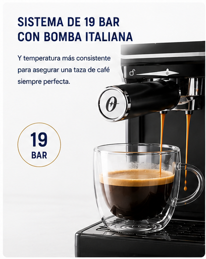 Cafetera Oster Prima Latte Touch BVSTEM6801M Con Bomba Italiana Compatible Cappuccino Latte Espresso