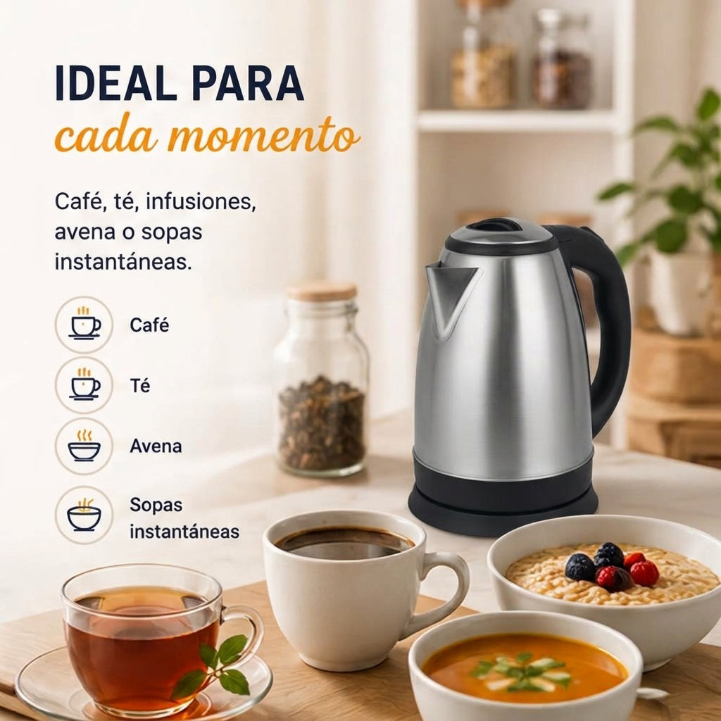 Hervidor Eléctrico Imaco KE1801 1.8L 1500W Acero Inoxidable Apagado Automático