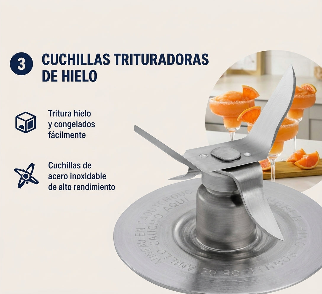 Licuadora Oster BLST4126R 1.25L 3 Velocidades Vaso de Vidrio Boroclass 1000W Roja