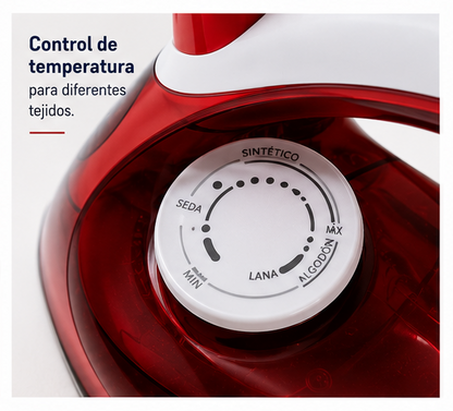Plancha de Vapor Oster GCSTBS5004 Compacta 1400W Suela Antiadherente Cable Giratorio 360°