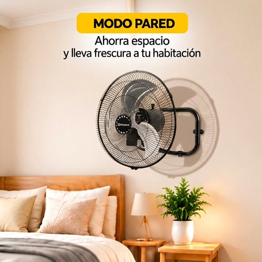 Ventilador Imaco 3 en 1 FSM2060 20" 60W Pedestal Mesa y Pared
