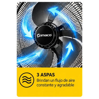 Ventilador Imaco 3 en 1 FSM2060 20" 60W Pedestal Mesa y Pared