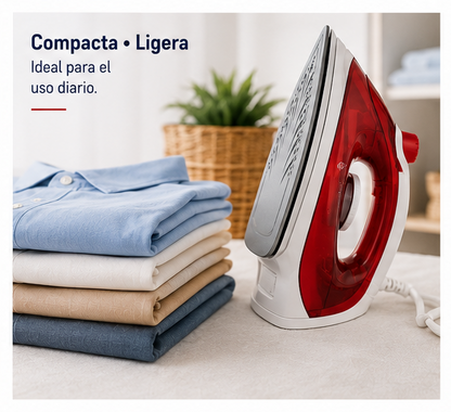 Plancha de Vapor Oster GCSTBS5004 Compacta 1400W Suela Antiadherente Cable Giratorio 360°