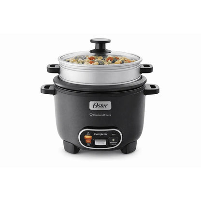 Olla Arrocera Oster 3 en 1 2.2L (12 Tazas) con Sofrito y Vaporera Antiadherente CKSTRC12DFBLK