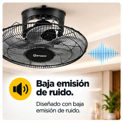 Ventilador Orbital de Techo IMACO OCF7919 18" 6 Aspas 3 Velocidades 85 W