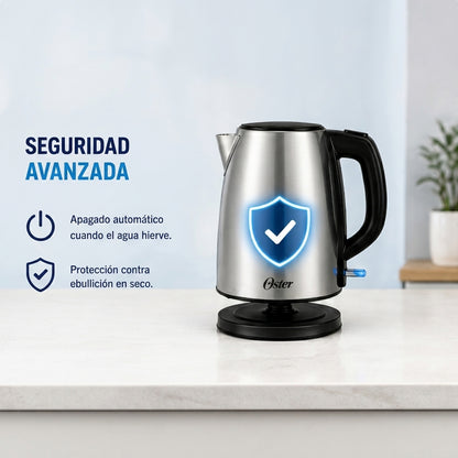 Hervidor Eléctrico Oster BVSTKT673SS 1.7L Acero Inoxidable 1850W Base 360°
