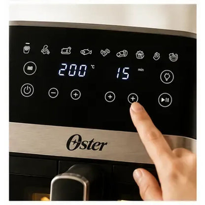 Freidora de Aire Digital Oster DiamondForce 4L con Ventana y Luz Interna CKSTAF40WDDF