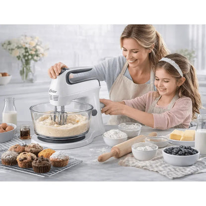 Batidora Oster con Pedestal FPSTHS3611 Movimiento Giratorio Único + Tazón de Vidrio 3.7L