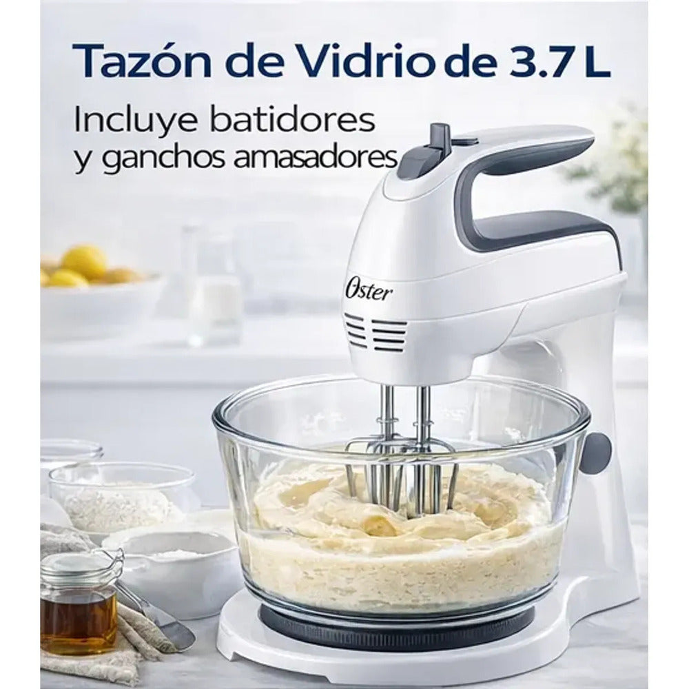 Batidora Oster con Pedestal FPSTHS3611 Movimiento Giratorio Único + Tazón de Vidrio 3.7L