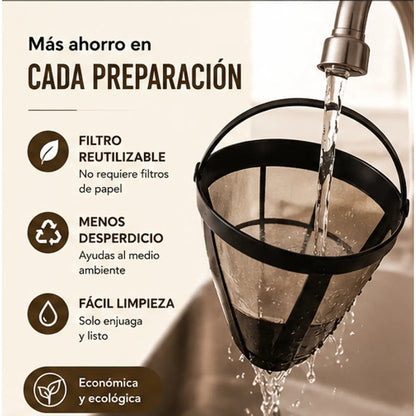 Cafetera Oster BVSTDCS121B 12 Tazas con Filtro Reutilizable Función Pausa y Servir