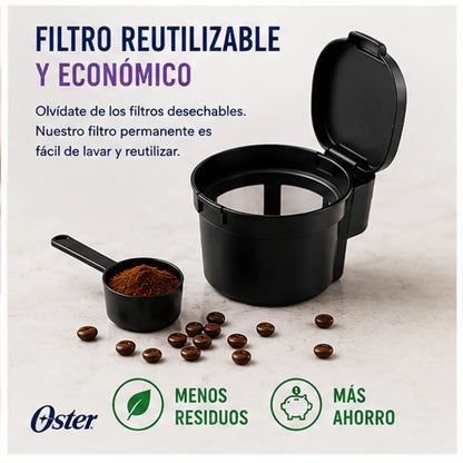 Cafetera Frappé Oster BVSTDC03B 3 en 1 Con Licuadora Integrada 900W Vaso 650ml