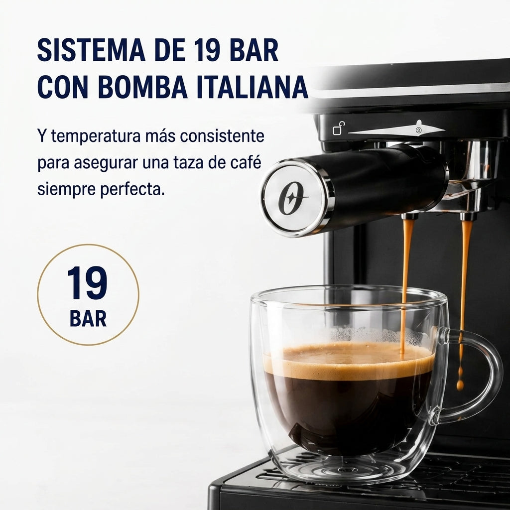 Cafetera Oster Prima Latte Touch BVSTEM6801M Con Bomba Italiana Compatible Cappuccino Latte Espresso