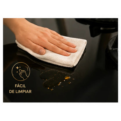 Encimera Empotrable Sole SOLCO034 60 cm Vidrio Templado a Gas 4 Quemadores Triple Flama Ultra Wok