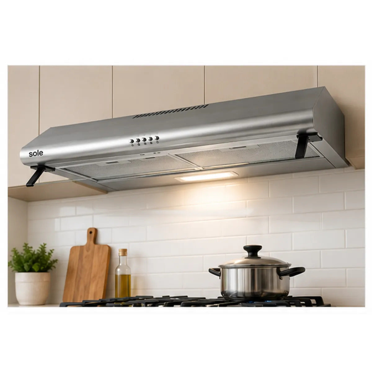 Campana Extractora Sole Hera 80 cm TURE20CO 3 Niveles y Luz LED