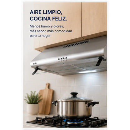 Campana Extractora Sole Hera 60 cm TURE21CO 3 Niveles Acero Inoxidable