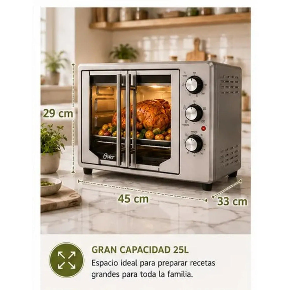 Horno con Freidora de Aire Oster 25 Litros Multifunción 5 Funciones TSSTTV25FDMAFNS