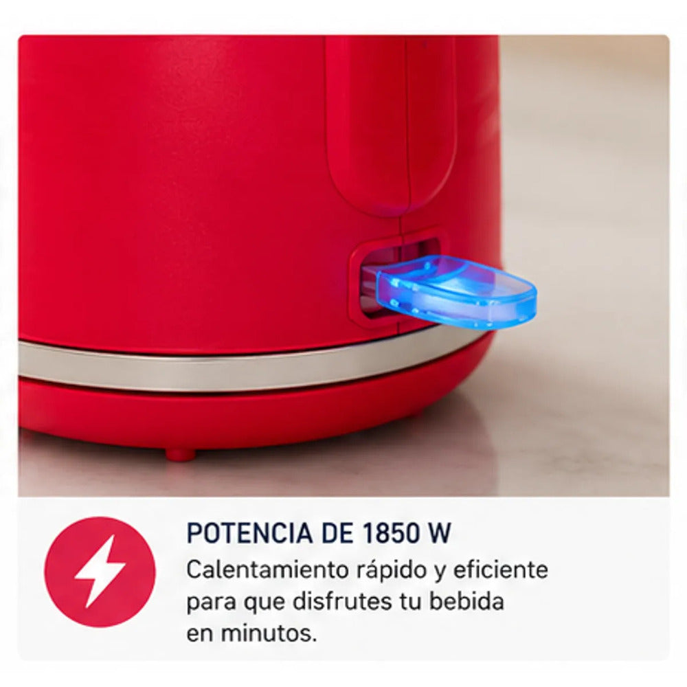 Hervidor Eléctrico Oster BVSTKT4177M 1.7L 1850W con Base 360° y Apagado Automático