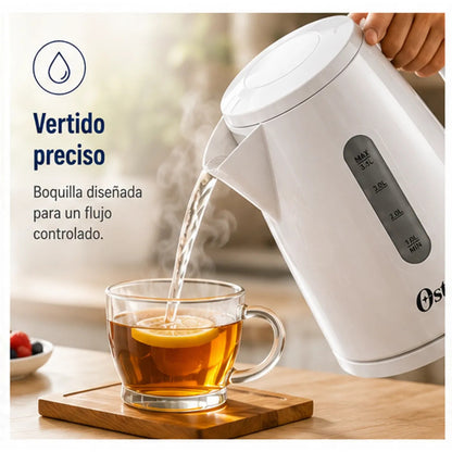 Hervidor Eléctrico Oster BVSTKT35W 3.5 Litros 2200W con Apagado Automático y Base 360°