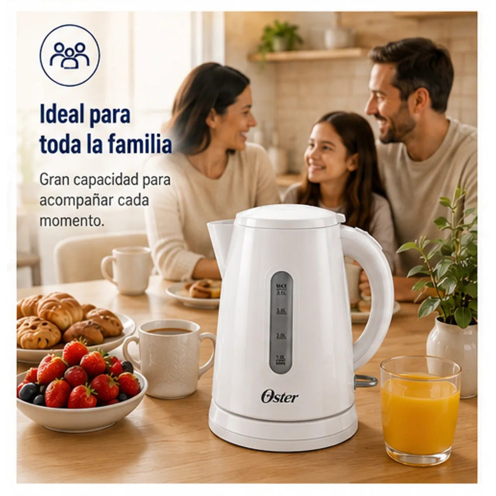 Hervidor Eléctrico Oster BVSTKT35W 3.5 Litros 2200W con Apagado Automático y Base 360°