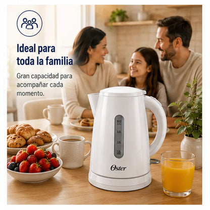 Hervidor Eléctrico Oster BVSTKT35W 3.5 Litros 2200W con Apagado Automático y Base 360°
