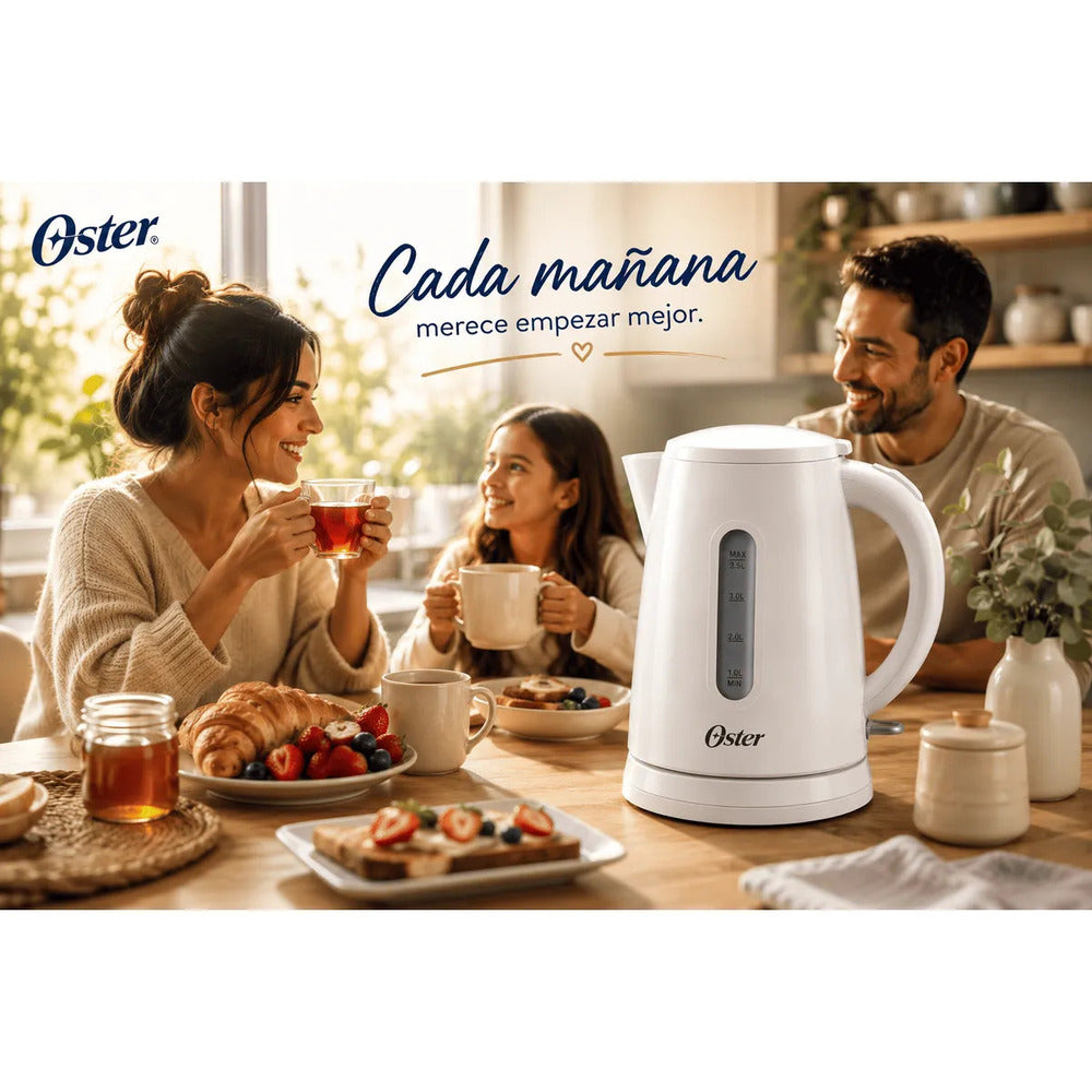 Hervidor Eléctrico Oster BVSTKT35W 3.5 Litros 2200W con Apagado Automático y Base 360°