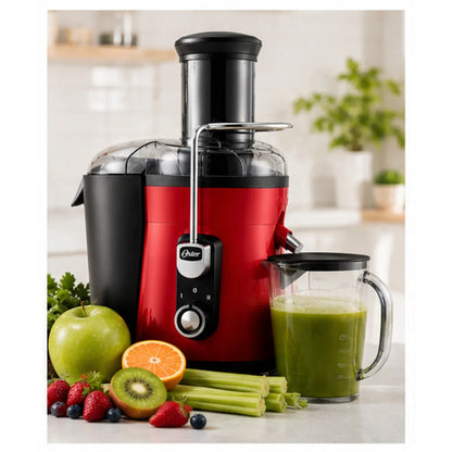 Extractor de Jugos Oster FPSTJE317R 600W con Boca Extra Ancha, 2 Velocidades y Jarra de 1.25 L
