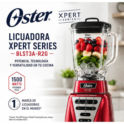 Licuadora Oster Xpert Series BLST3A-R2G 2L 1500W Roja con Tecnología Reversible y Vaso Boroclass
