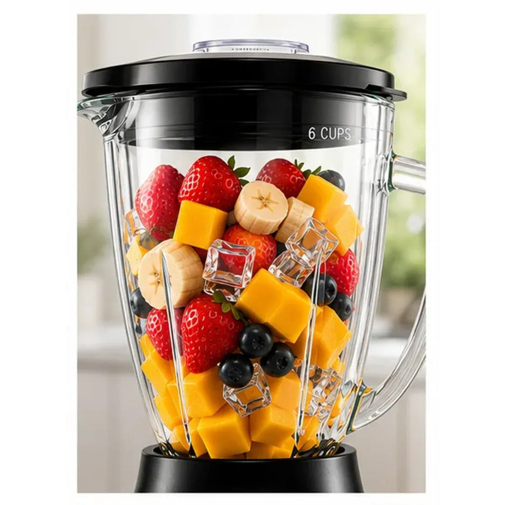 Licuadora Oster 800 W con Vaso de Vidrio 1.5 L, 6 Velocidades + Pulso BLSTPEG-NPB