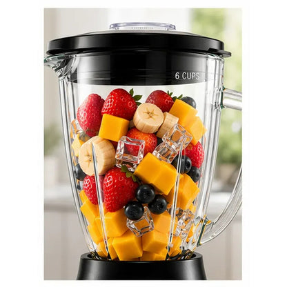 Licuadora Oster 800 W con Vaso de Vidrio 1.5 L, 6 Velocidades + Pulso BLSTPEG-NPB