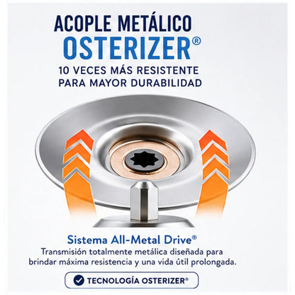Licuadora Oster Clásica BLST4655 Cromada 3 Velocidades Vaso de Vidrio Boroclass 1.25L 1000W